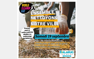 Nettoyons notre Ville : Rendez-vous à 9H00 salle  Manureva  ( 'événements avec les services de Balaruc les Bains pour tous renseignement Tél à Claude B 06 51 73 81 65)